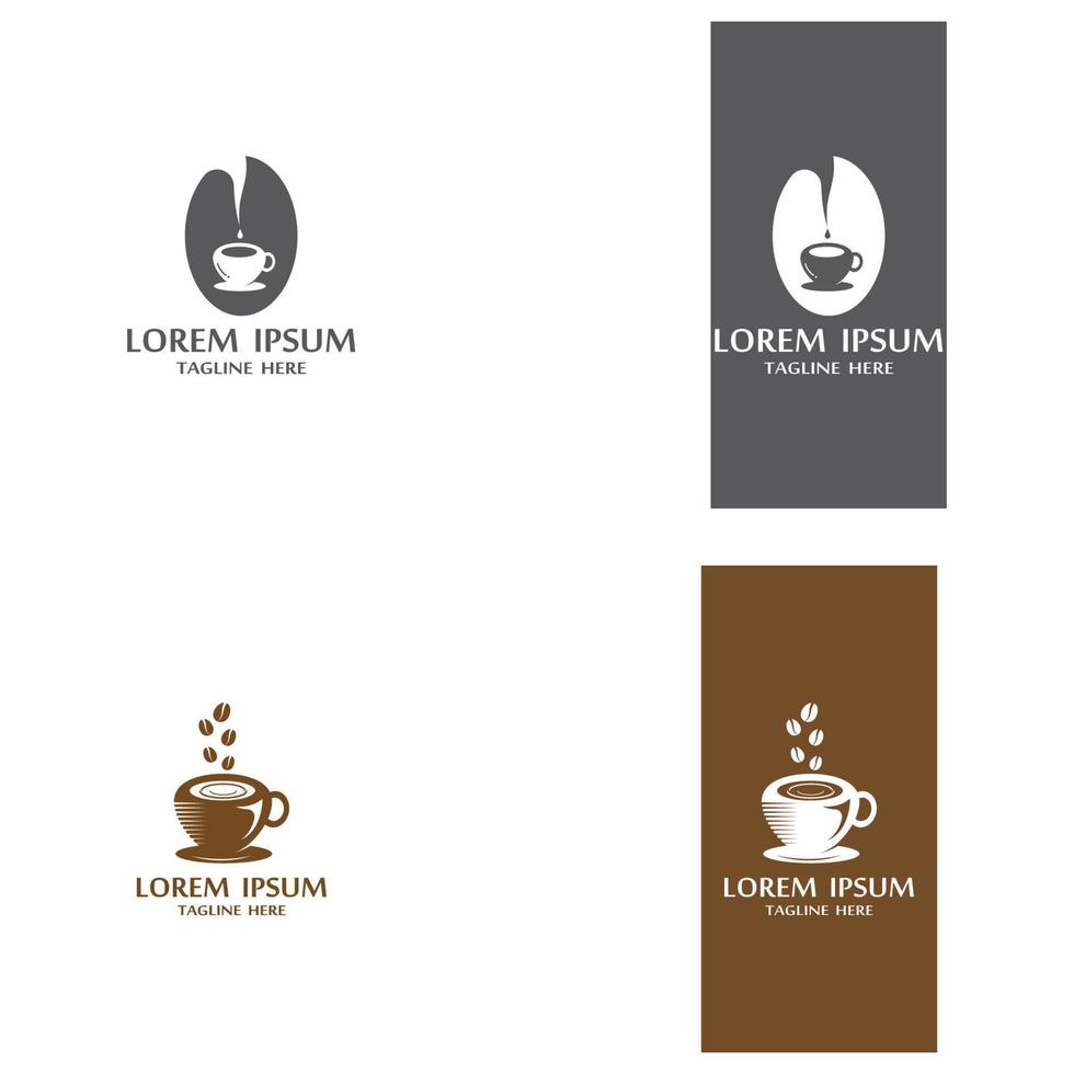 plantilla de logotipo de taza de café vector