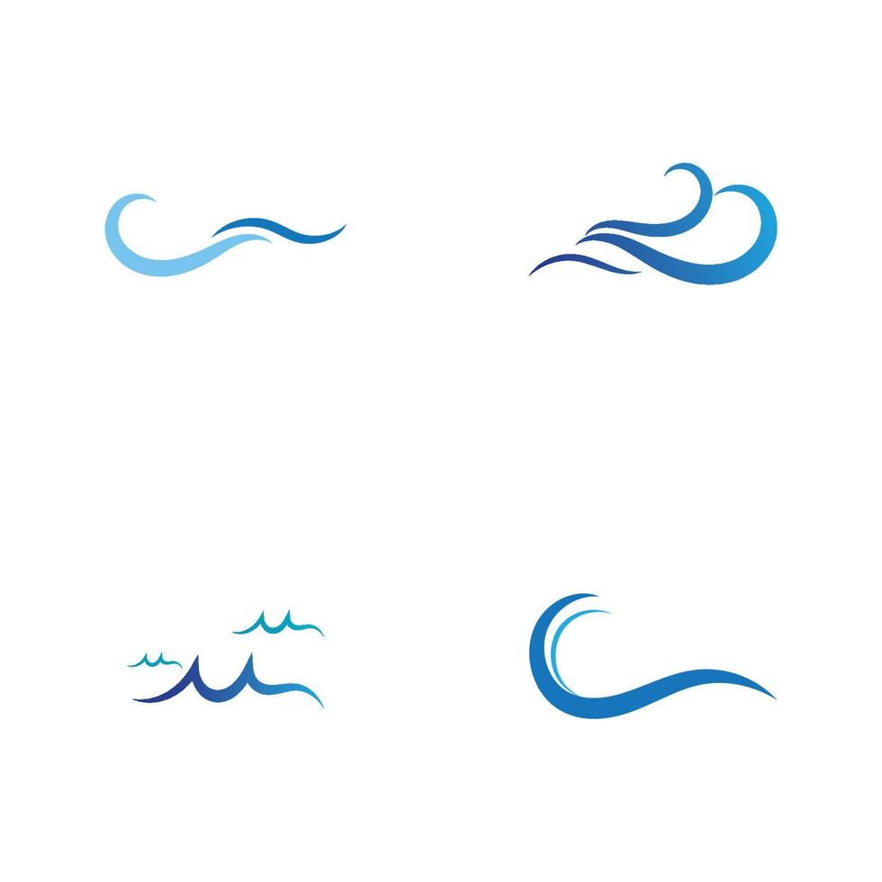 vector de icono de onda de agua