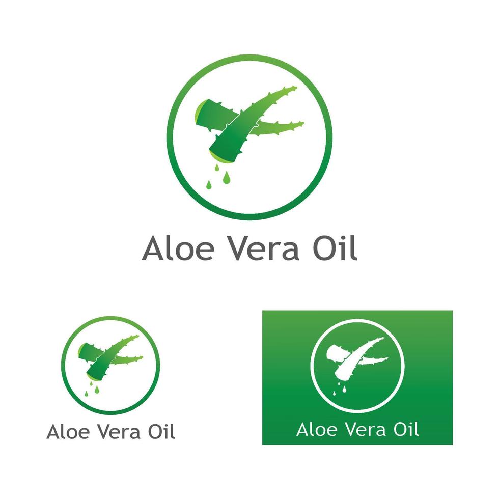 Aloe vera logo vector ilustration template