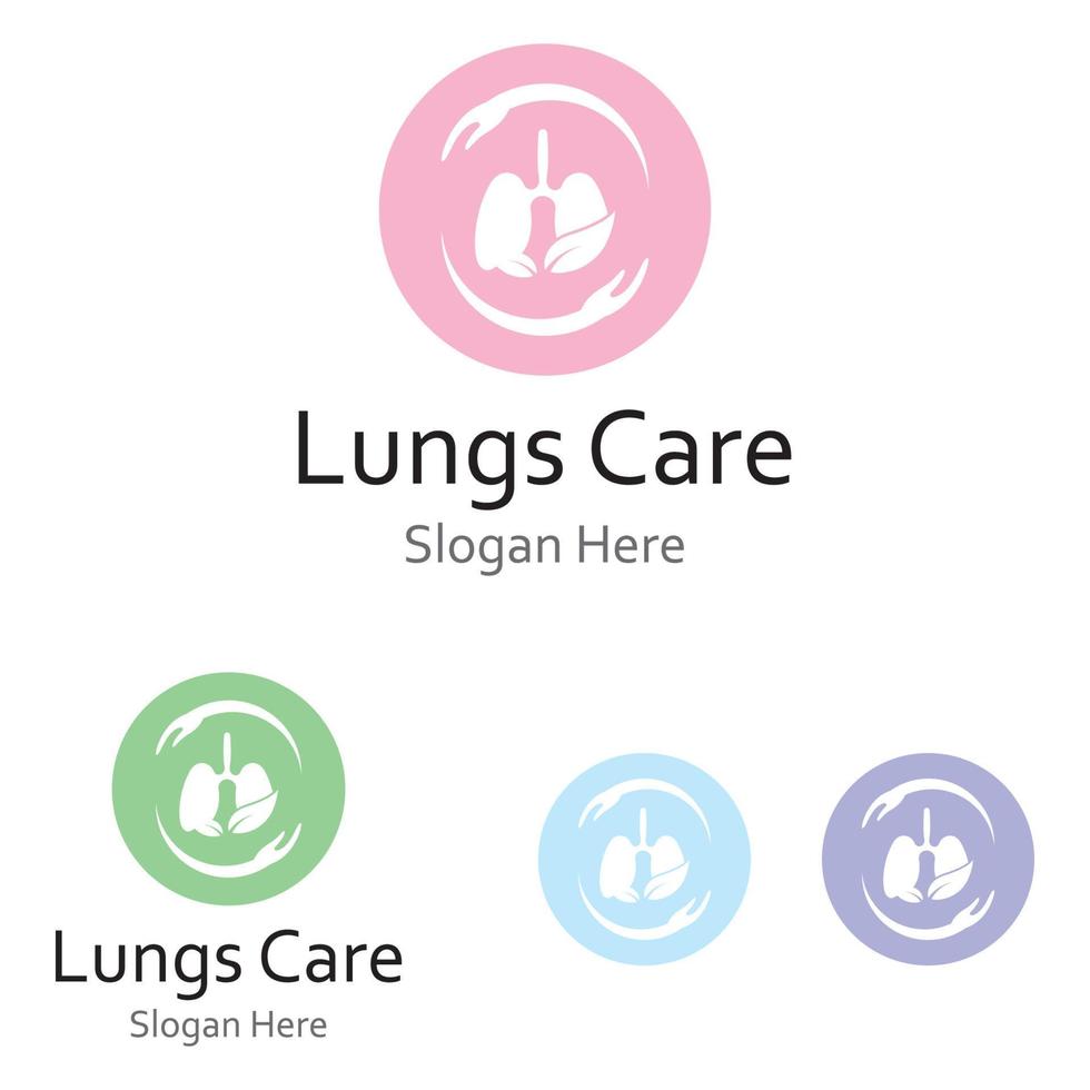lungs health logo vector