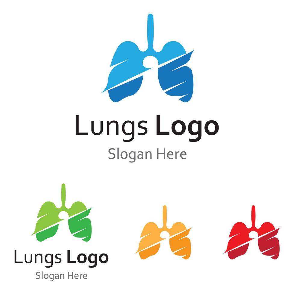 lungs health logo vector