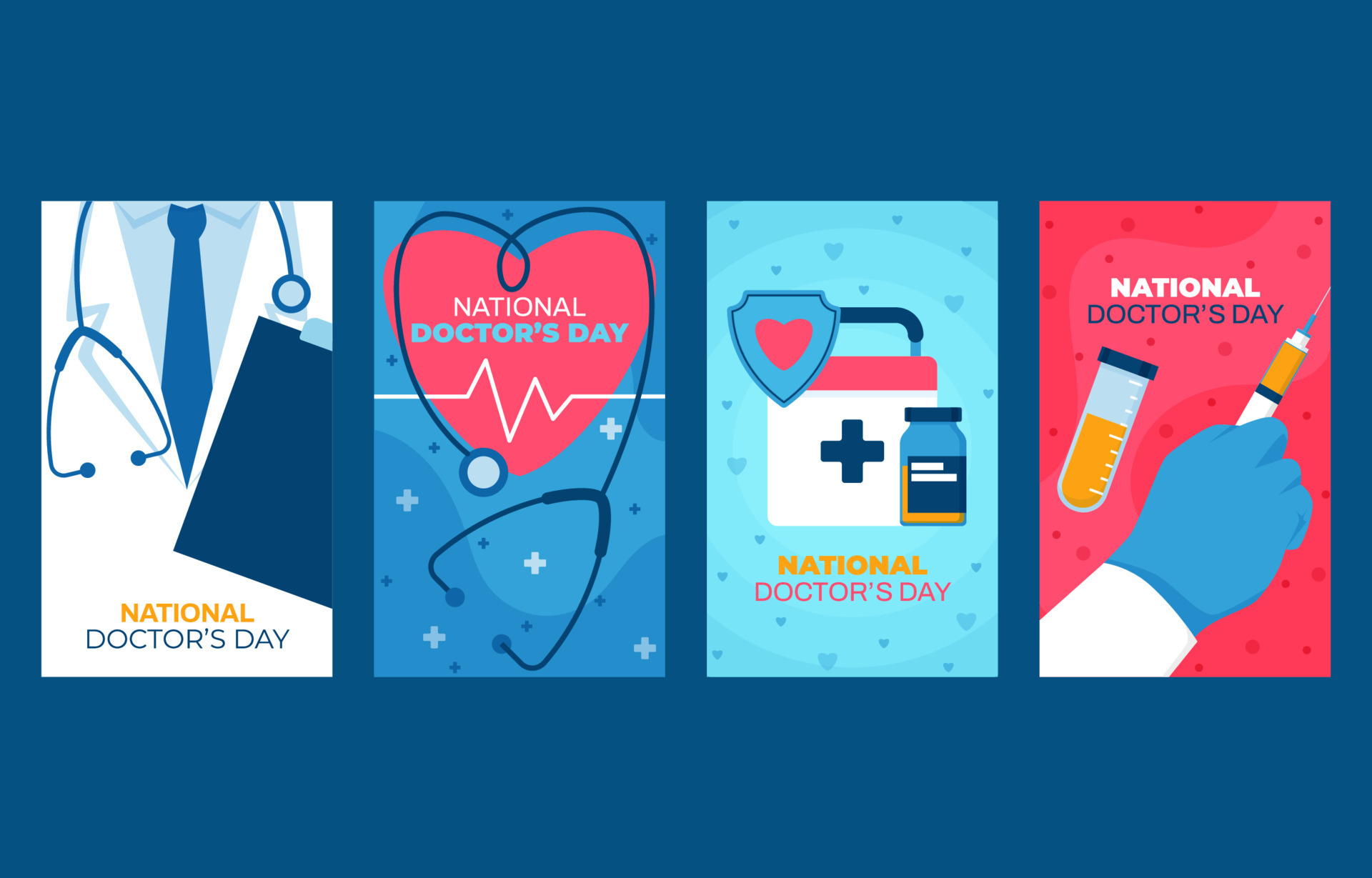 National Doctor Day Cards 9513112 Vector Art at Vecteezy