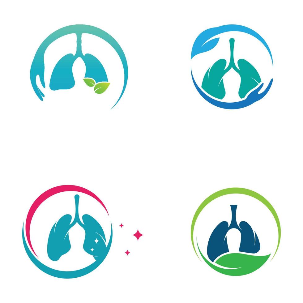 vector de logotipo y símbolo de salud pulmonar