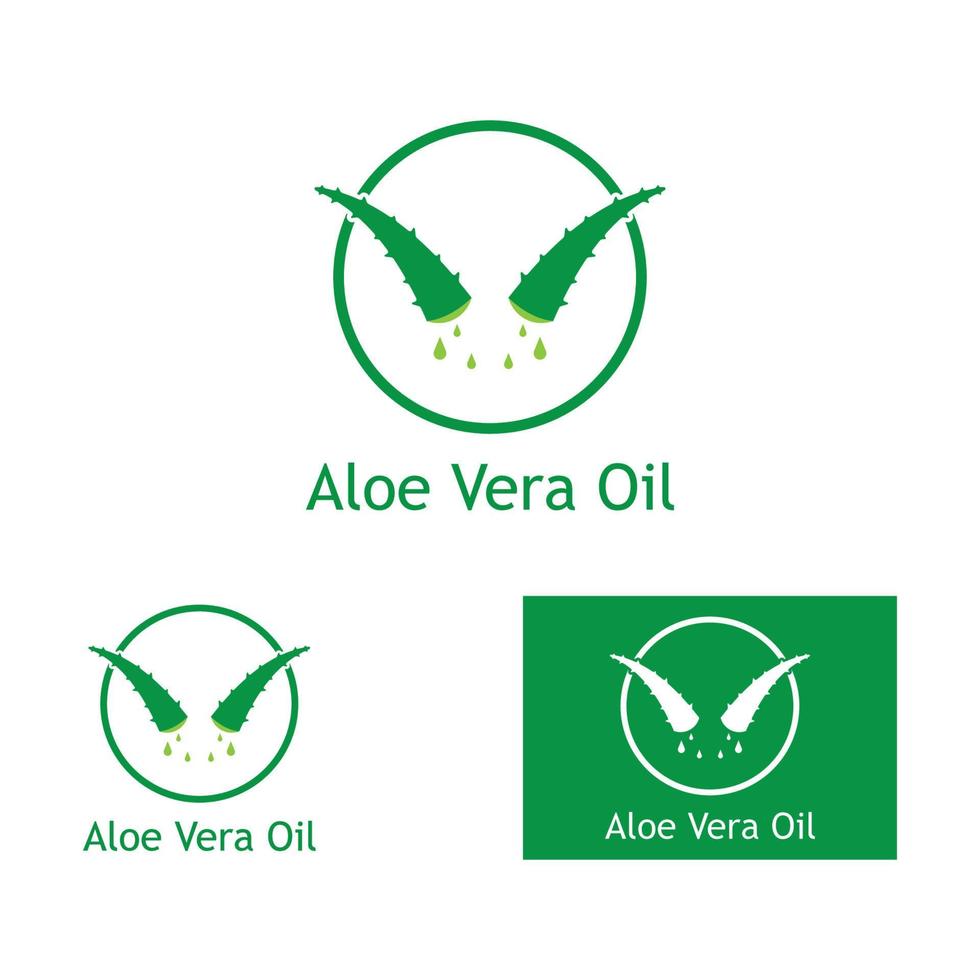 Aloe vera logo vector ilustration template