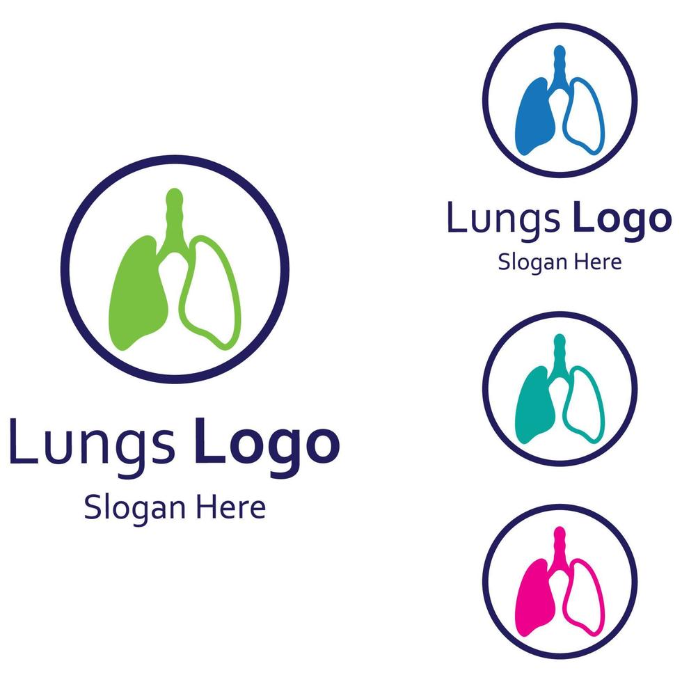 lungs health logo vector