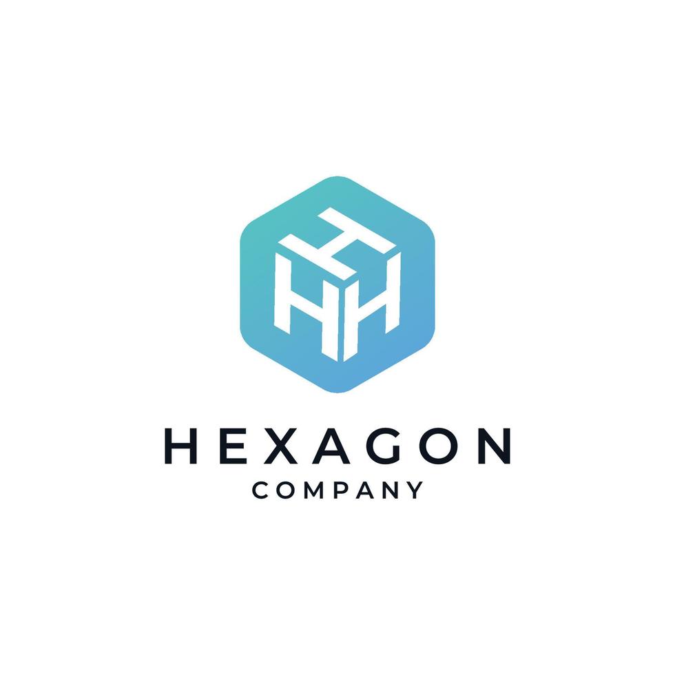 Logo box hexagon or cube and technology hexagon logo creative simple logo.By using modern template vector illustration editing.