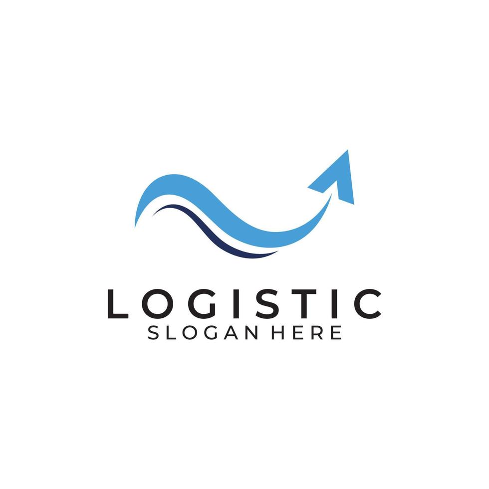 Logistics company vector logo, arrow icon logo, fast digital delivery logo. Using simple and easy logo vector editing.