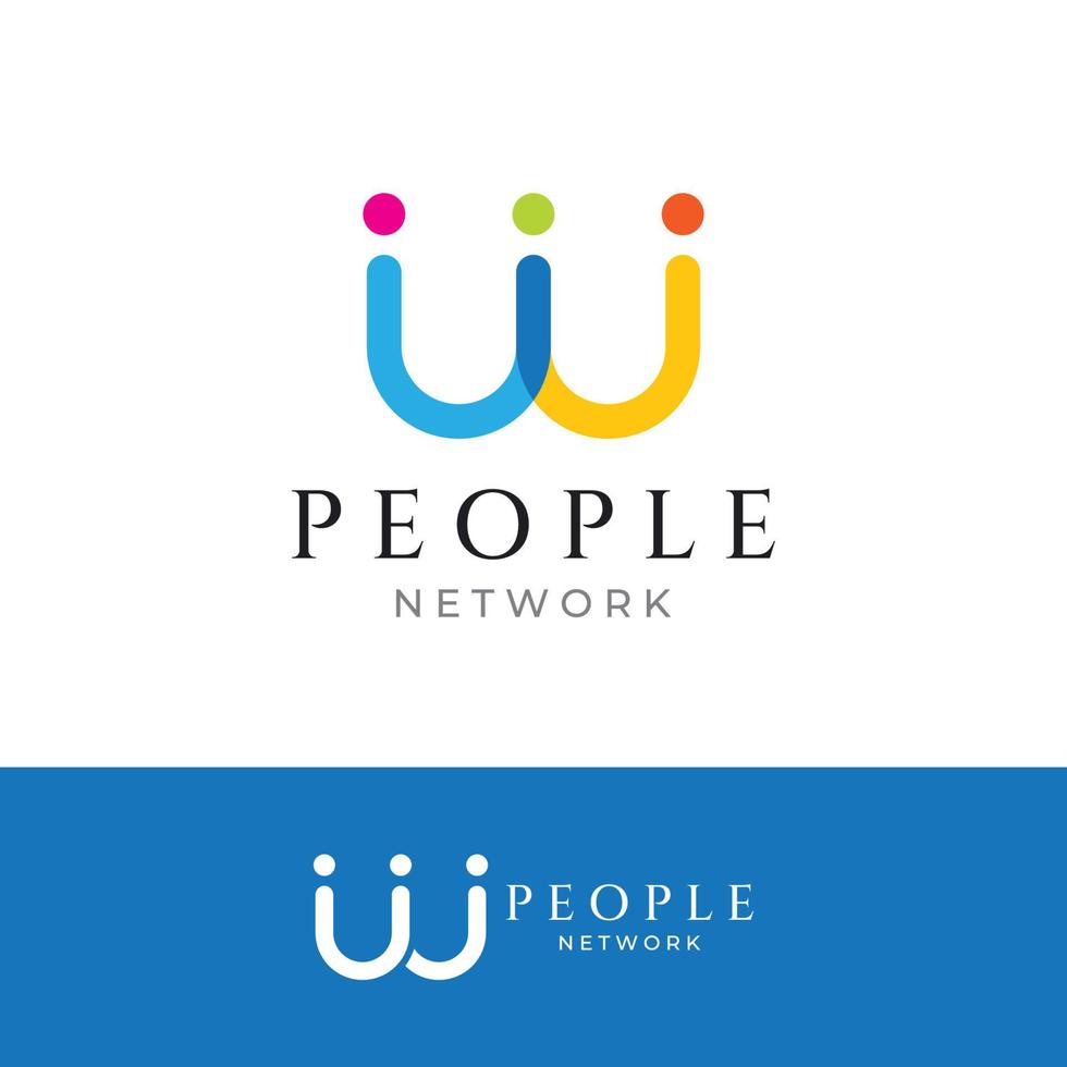 Community logo , community network , and people check.Logos for teams or groups , kindergartens , and companies. With vector illustration editing.