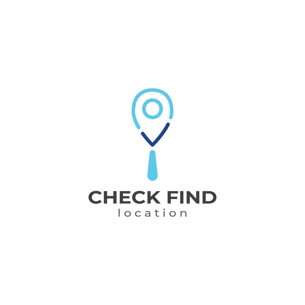 Logo search or discovery, logo search by combination, lab, moon, location, check, wave and sun. Logo with simple illustration editing. vector