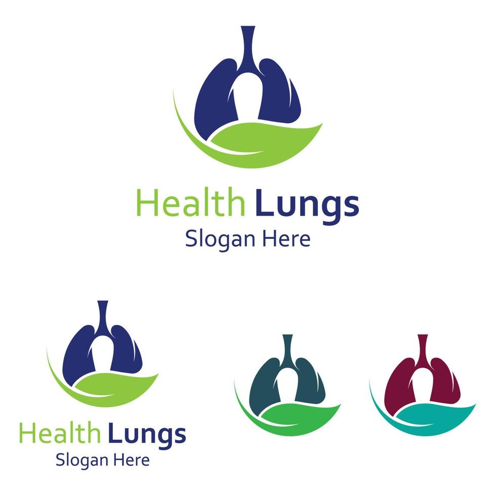 Lung health logo and symbol vector