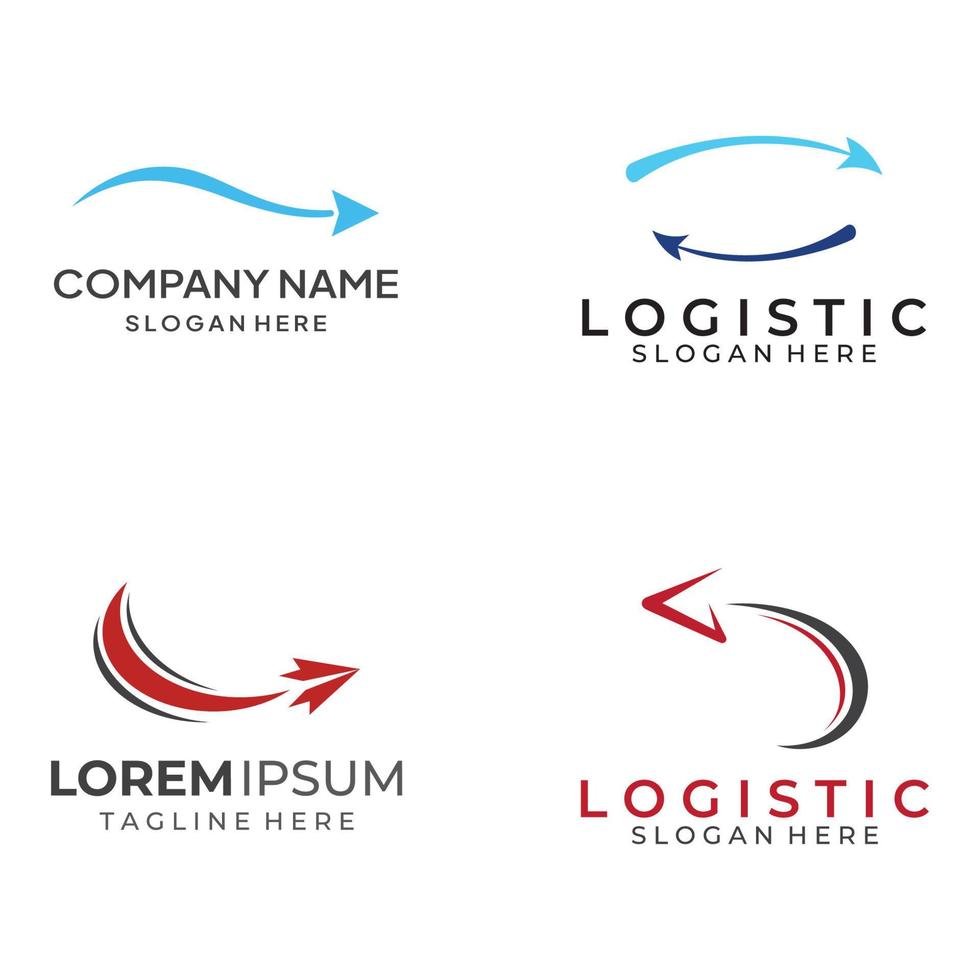 Logistics company vector logo, arrow icon logo, fast digital delivery logo. Using simple and easy logo vector editing.