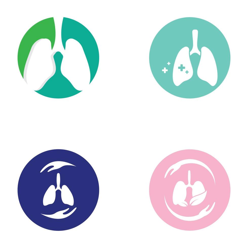 lungs health logo vector