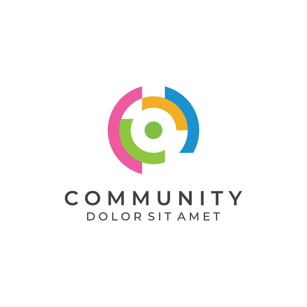 Community logo , community network , and people check.Logos for teams or groups , kindergartens , and companies. With vector illustration editing.