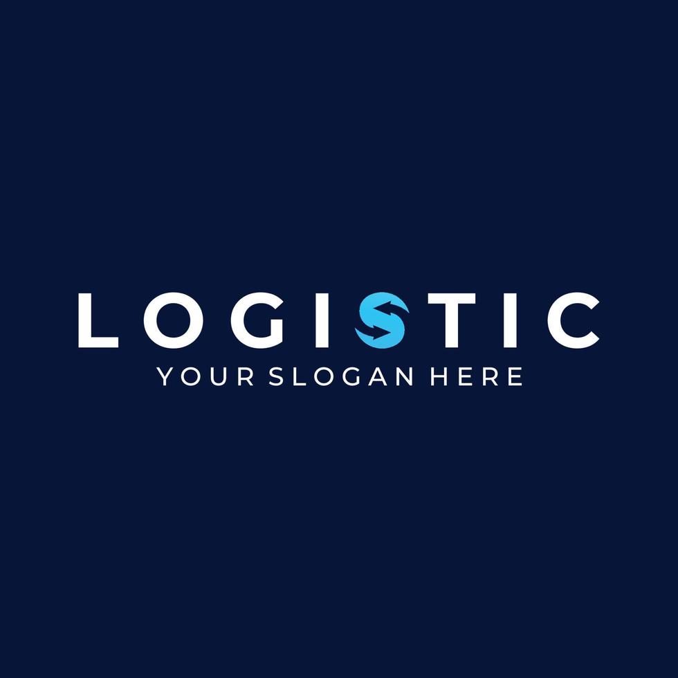 Logistics company vector logo, arrow icon logo, fast digital delivery logo. Using simple and easy logo vector editing.