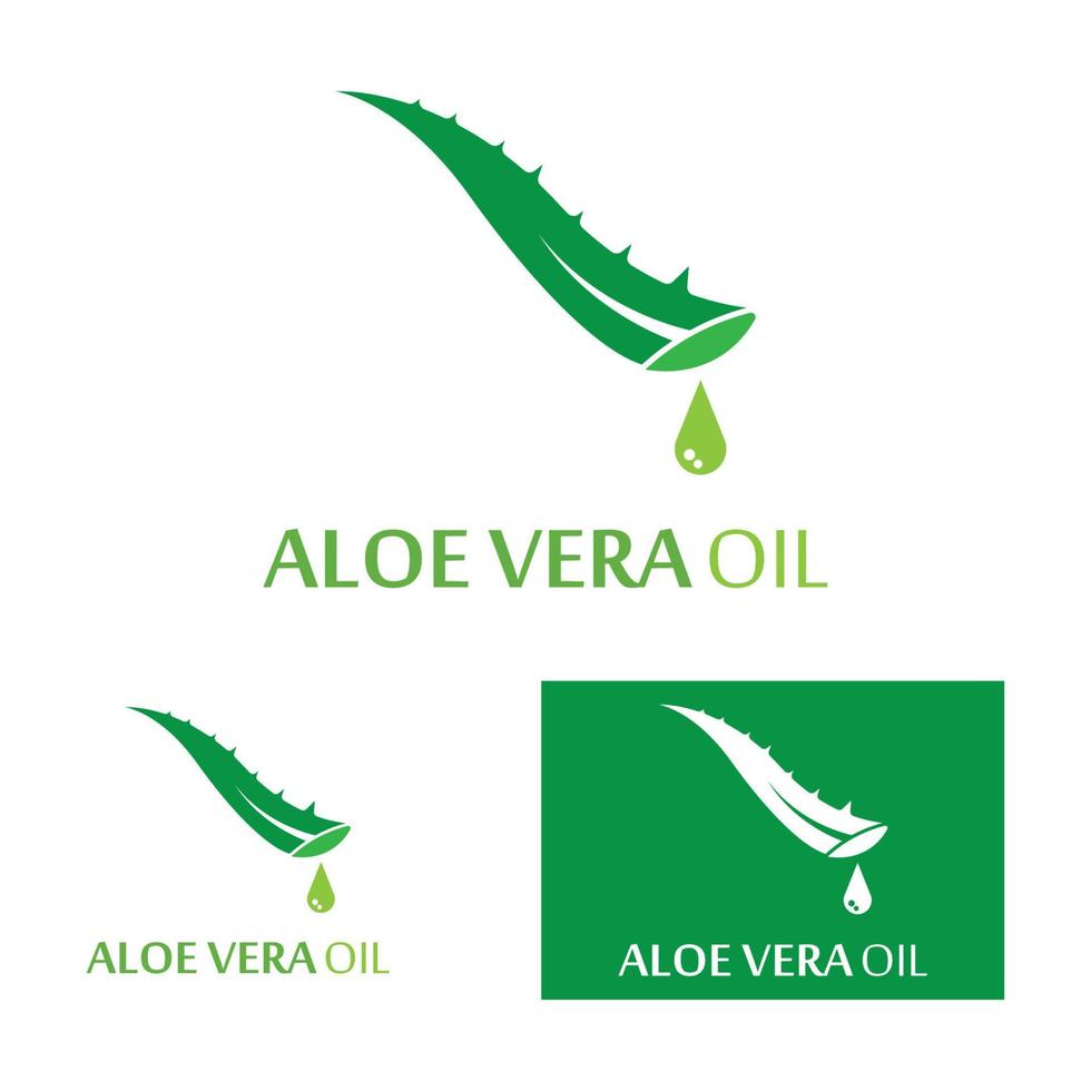 Aloe vera logo vector ilustration template