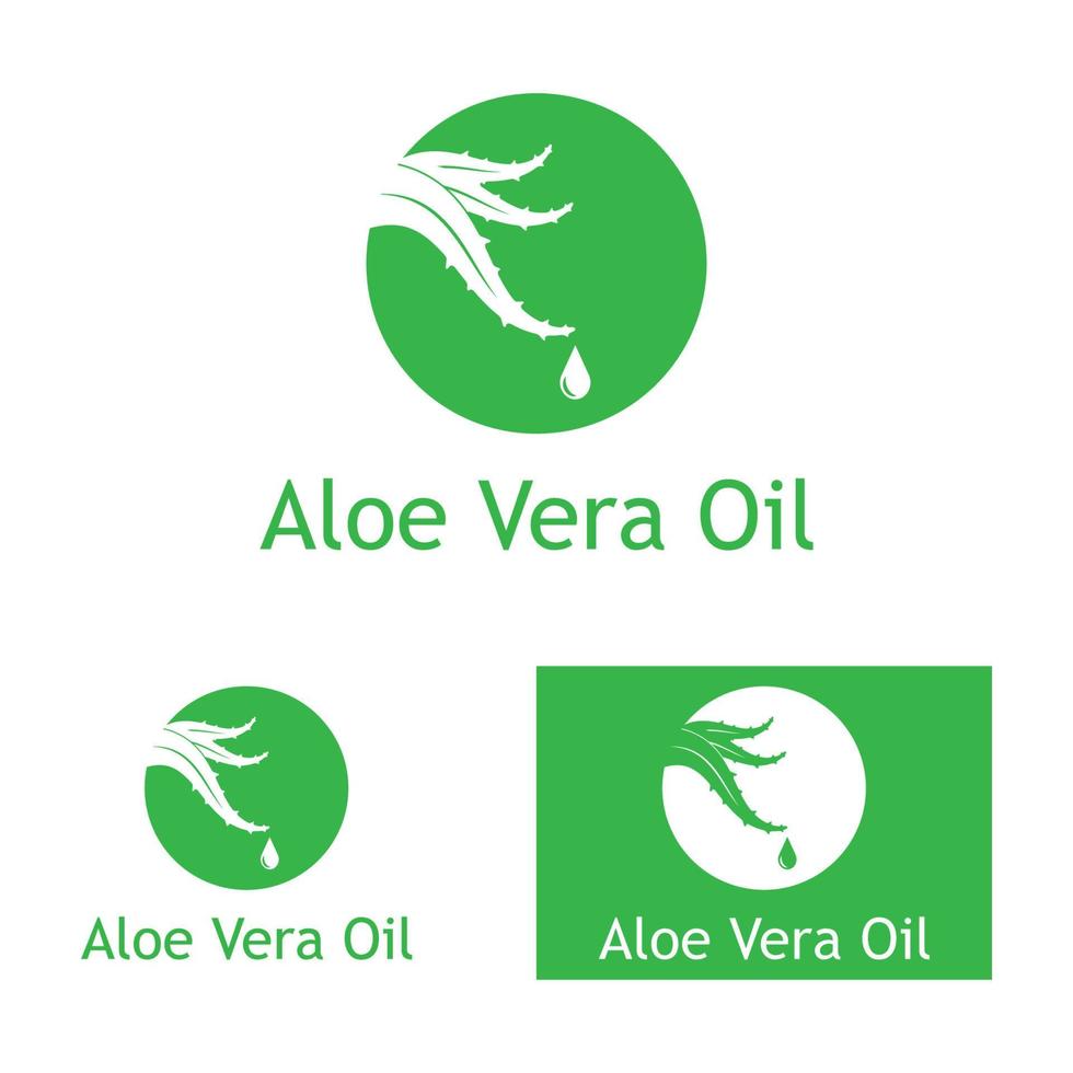 plantilla de ilustración de vector de logotipo de aloe vera