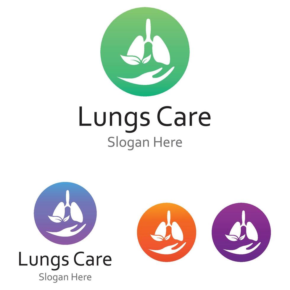 lungs health logo vector