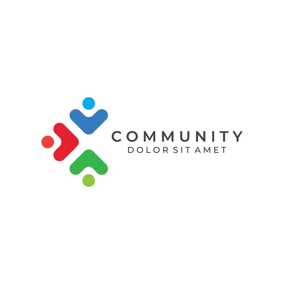 Community logo , community network , and people check.Logos for teams or groups , kindergartens , and companies. With vector illustration editing.