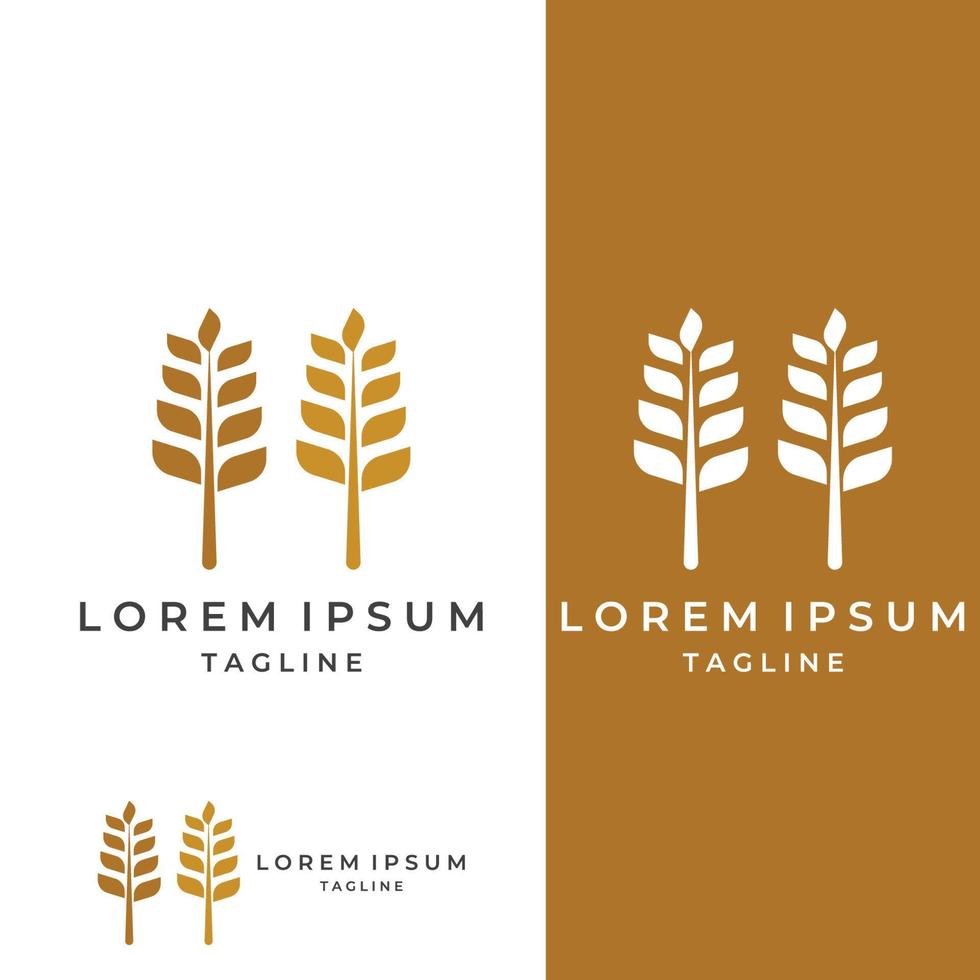 Wheat or cereal logo, wheat field and wheat farm logo.With easy and simple editing illustrations. vector