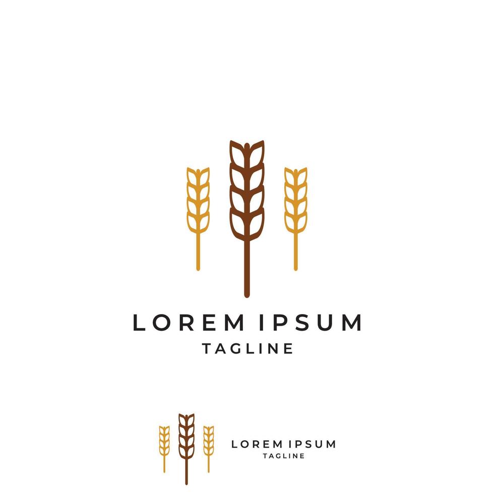 Wheat or cereal logo, wheat field and wheat farm logo.With easy and simple editing illustrations. vector