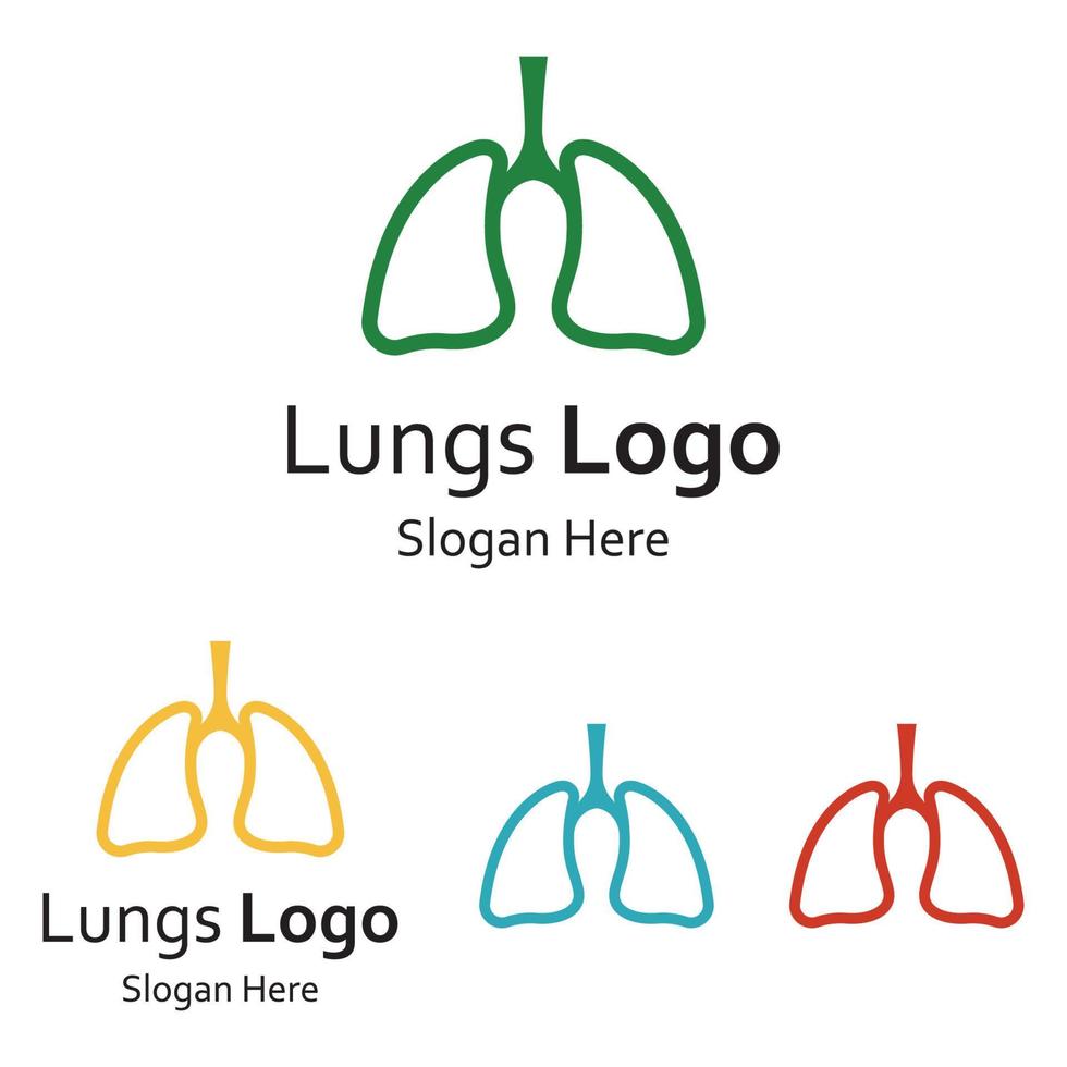 Lung health logo and symbol vector