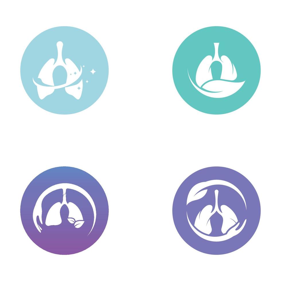 Lung health logo and symbol vector