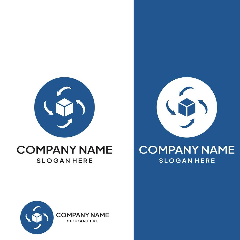 Logistics company vector logo, arrow icon logo, fast digital delivery logo. Using simple and easy logo vector editing.