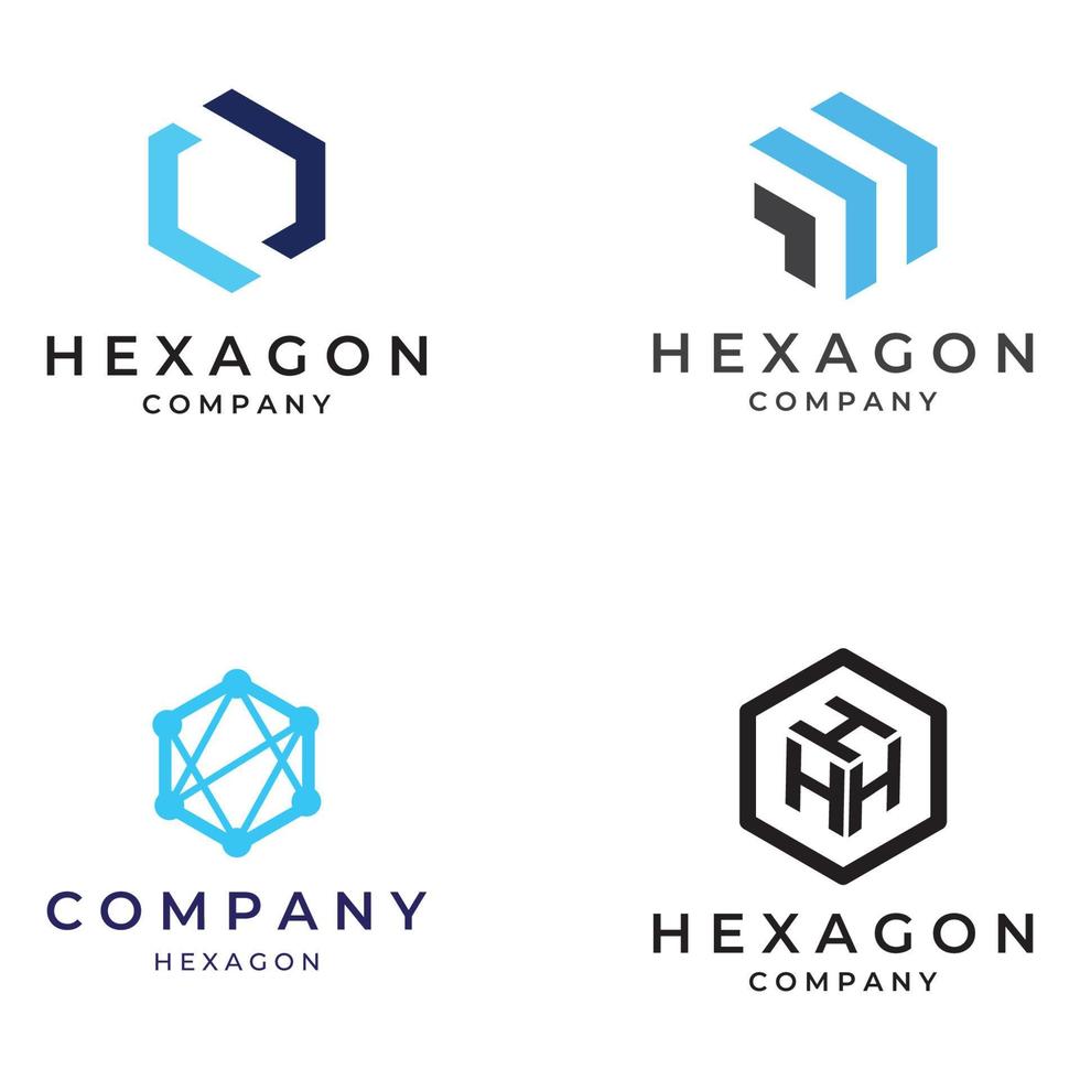 Logo box hexagon or cube and technology hexagon logo creative simple logo.By using modern template vector illustration editing.