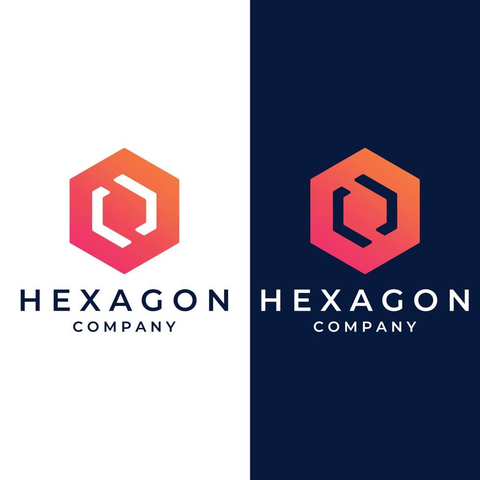 Logo box hexagon or cube and technology hexagon logo creative simple logo.By using modern template vector illustration editing.