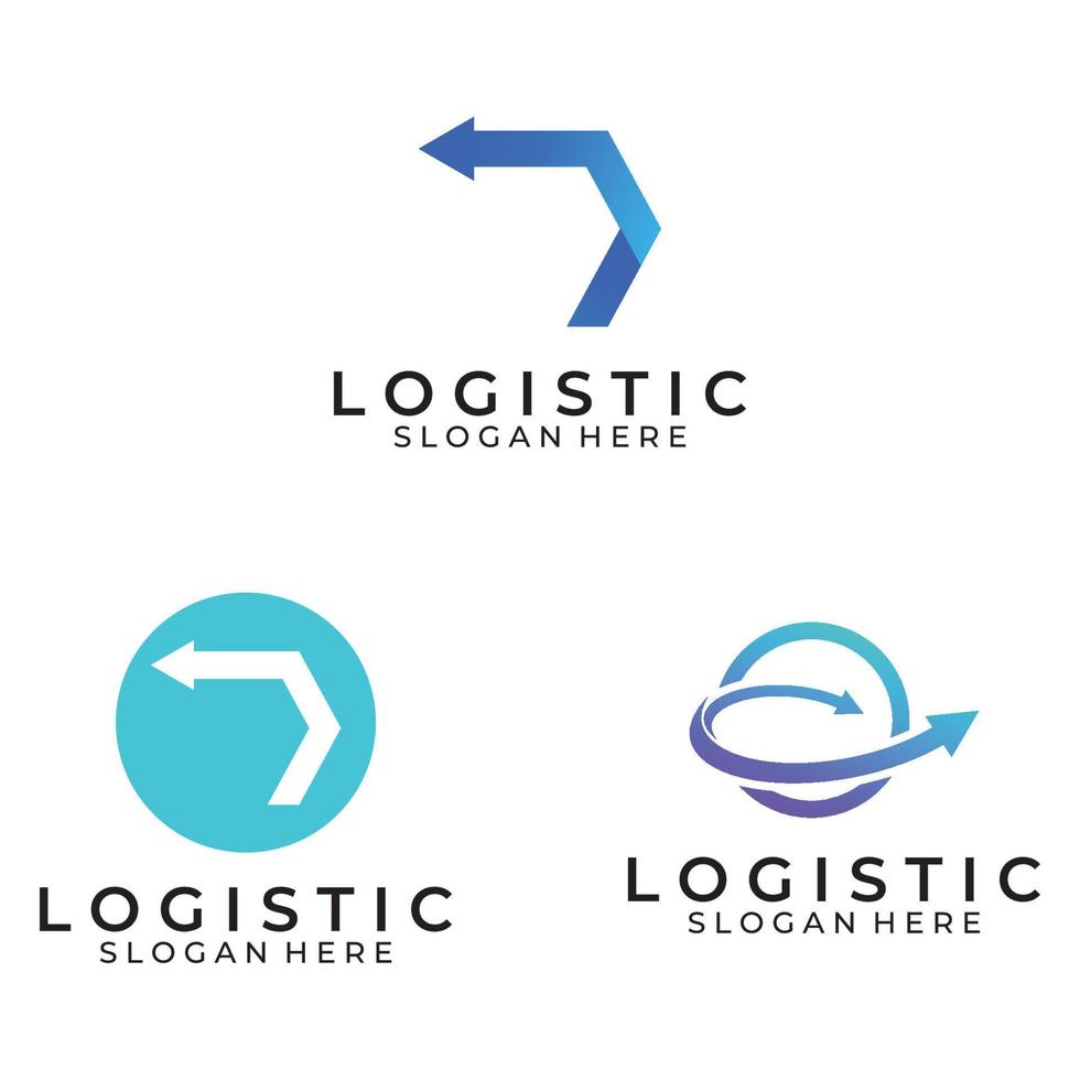 Logistics company vector logo, arrow icon logo, fast digital delivery logo. Using simple and easy logo vector editing.