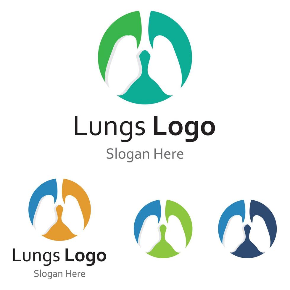 lungs health logo vector