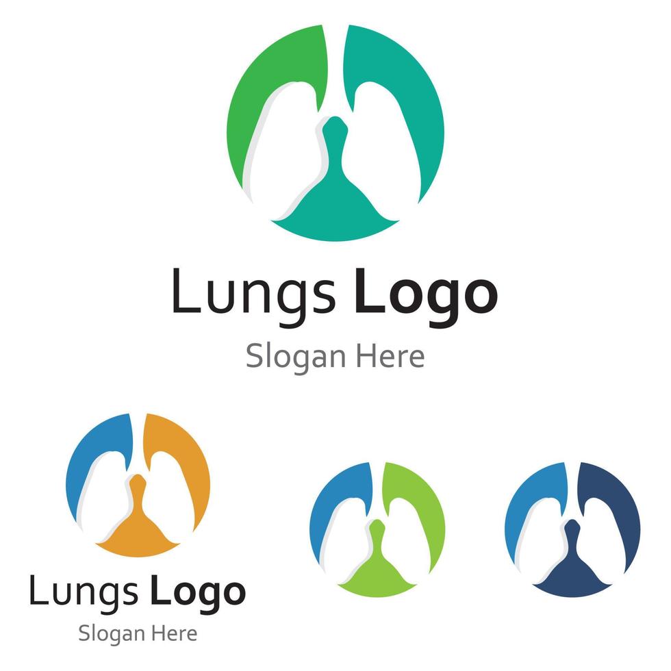 logotipo de salud de los pulmones vector