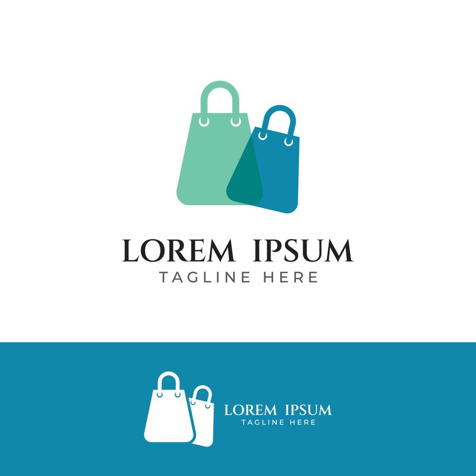 bolsa de compras y carrito de compras en línea logo.logo adecuado para venta, descuento, tienda.con edición de ilustraciones vectoriales. vector