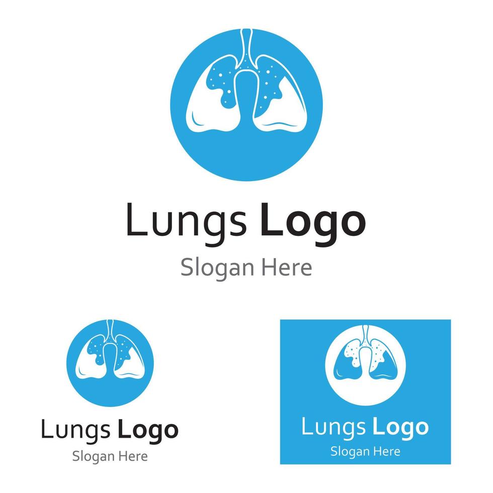 logotipo de salud de los pulmones vector