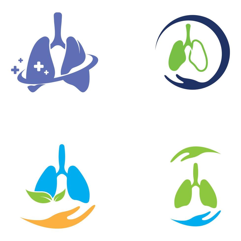 Lung health logo and symbol vector