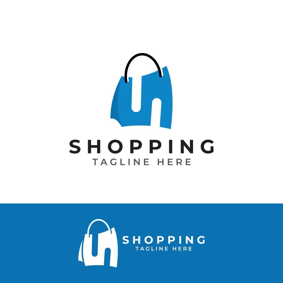 bolsa de compras y carrito de compras en línea logo.logo adecuado para venta, descuento, tienda.con edición de ilustraciones vectoriales. vector