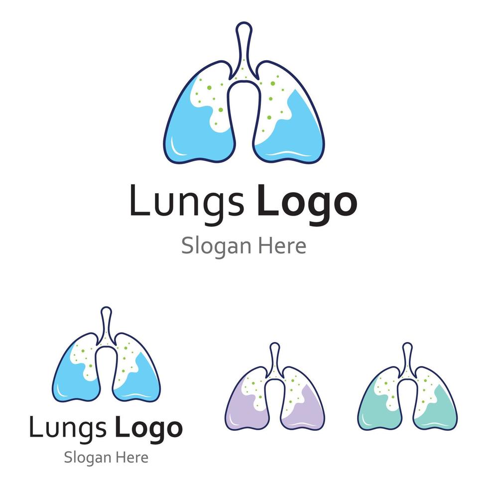 lungs health logo vector