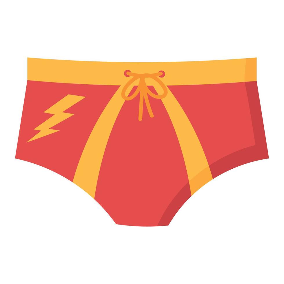 Swimming trunks for men. Doodle flat clipart. All objects are repainted. vector