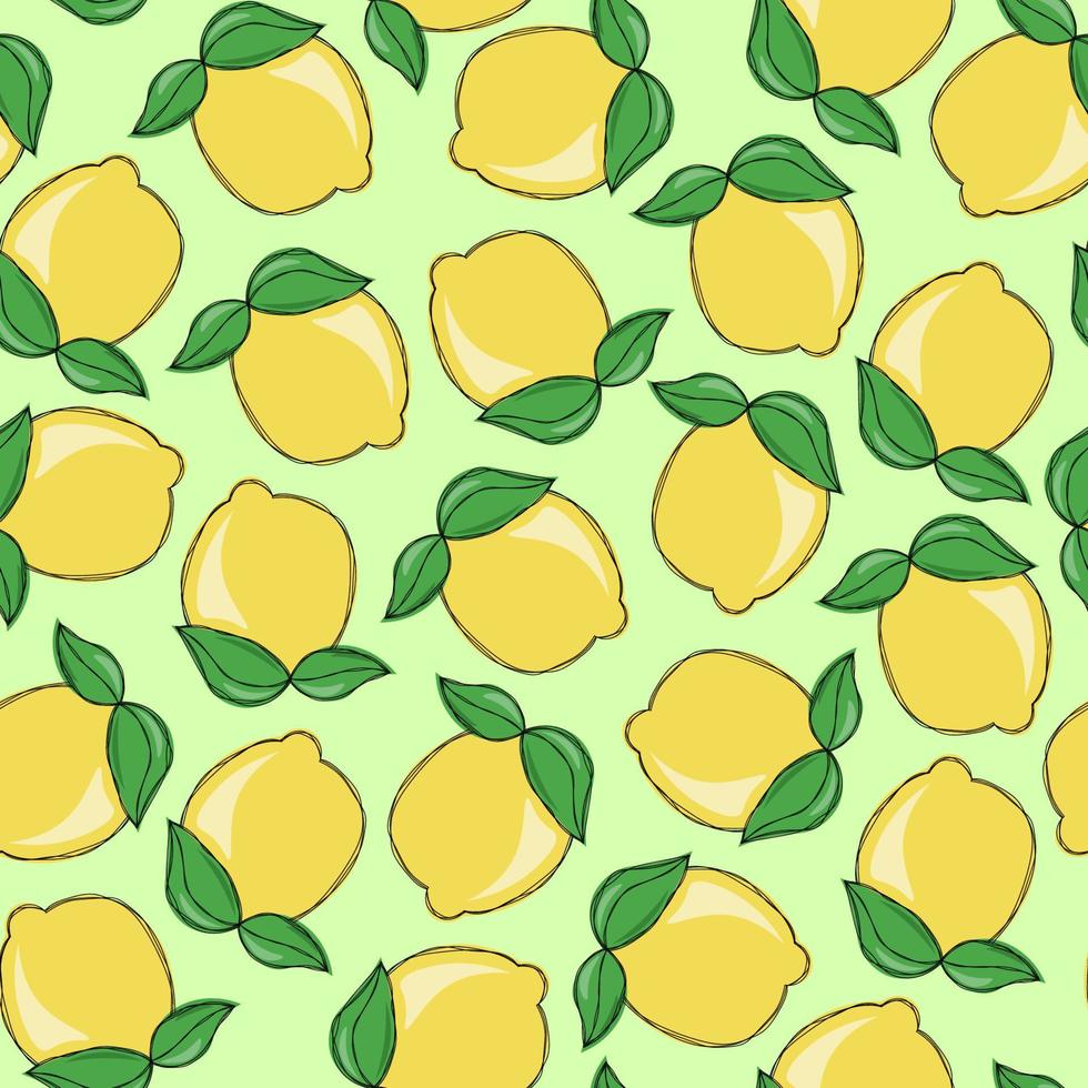 summer pattern with lemon and lime wedges vector