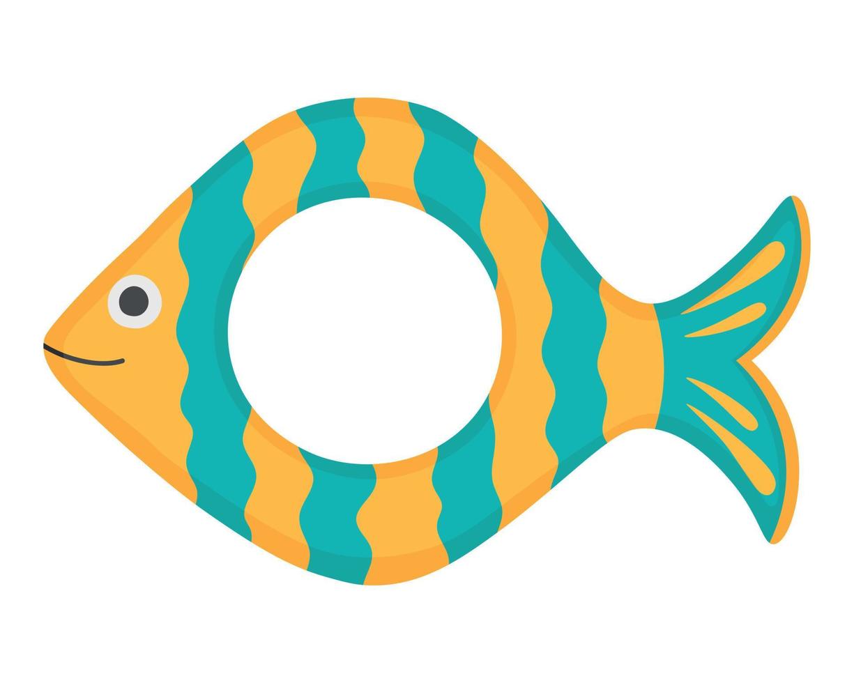 Bright, colored inflatable ring for safe swimming. Doodle flat clipart. All colors are repainted. vector