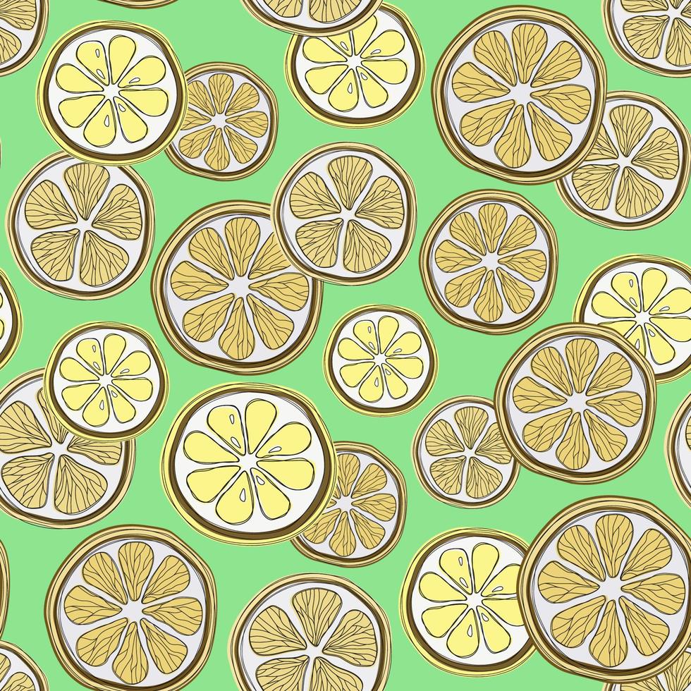 summer pattern with lemon and lime wedges vector