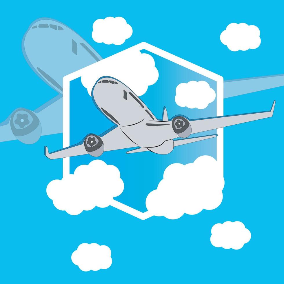 Airline Plane Icon Logo simple vector flat design