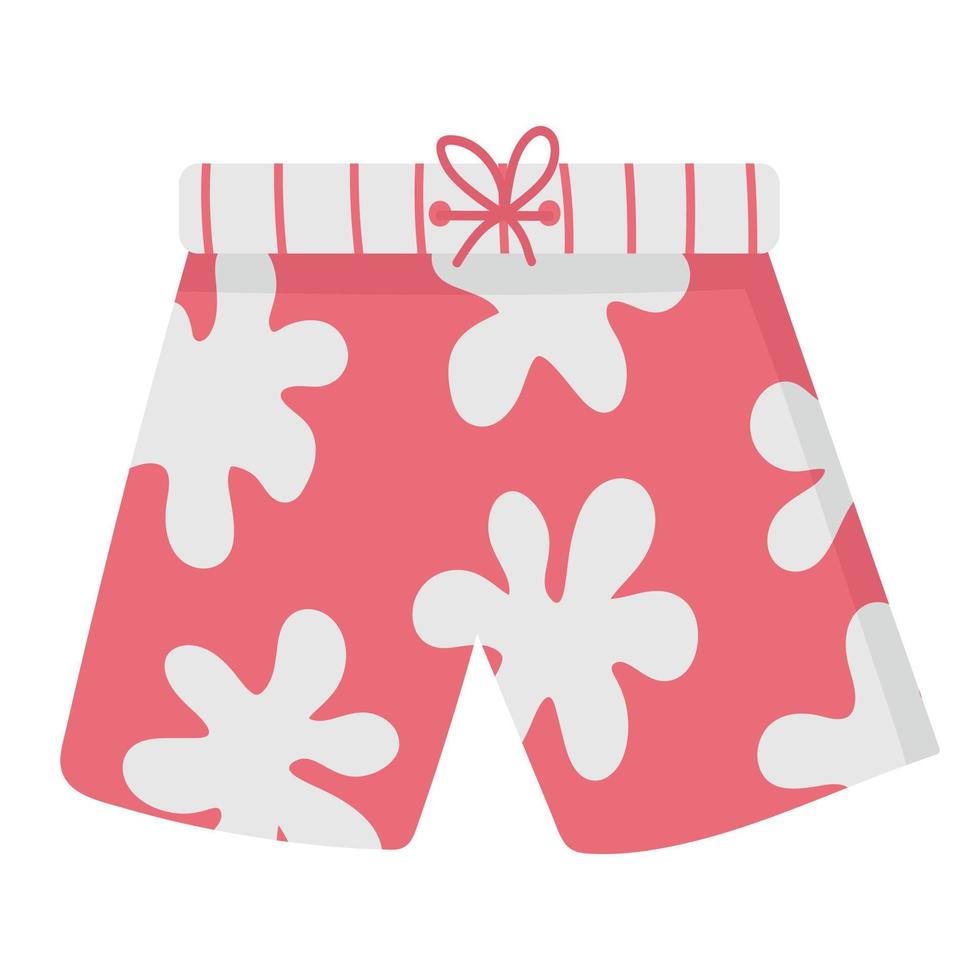 Swimming trunks for men. Doodle flat clipart. All objects are repainted. vector