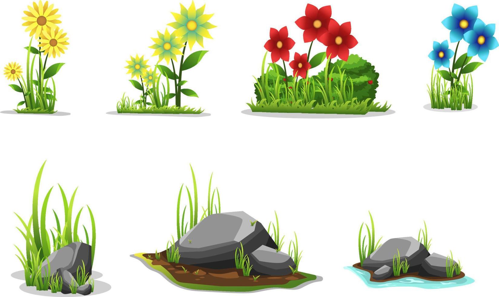 Flowers Illustration Set vector