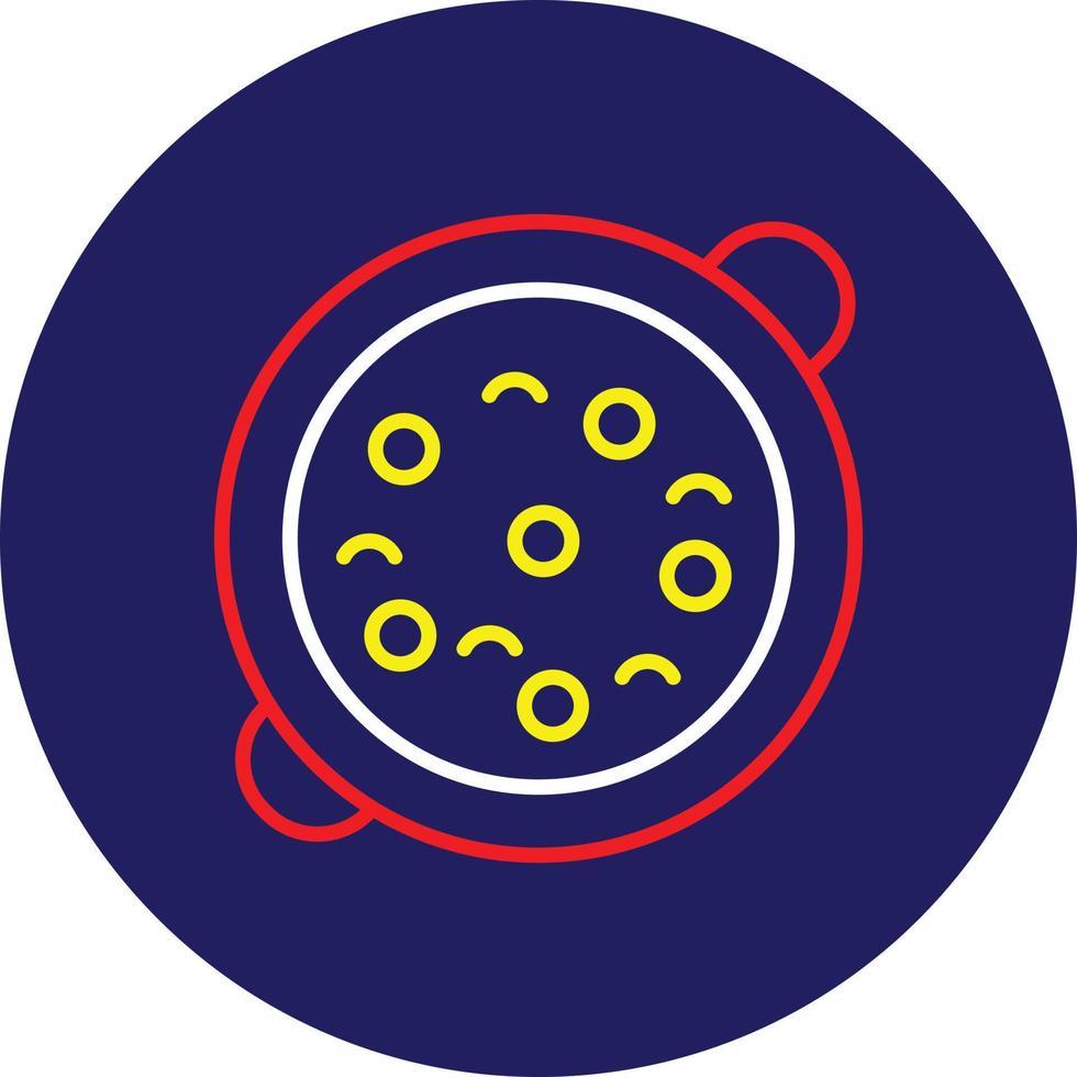Paella Line Multicolor vector