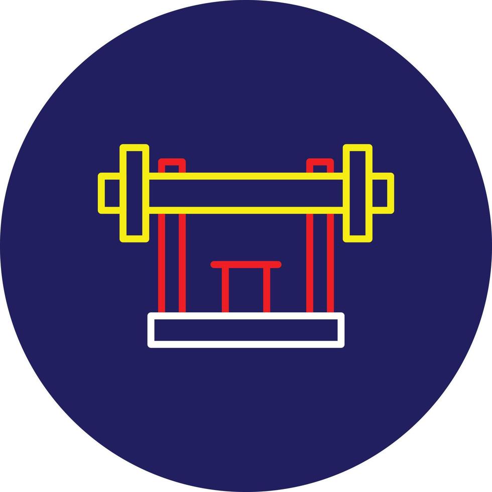 línea de máquinas de gimnasio multicolor vector