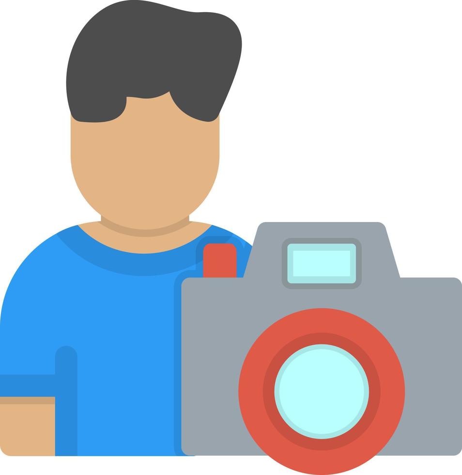 Cameraman Flat Icon vector