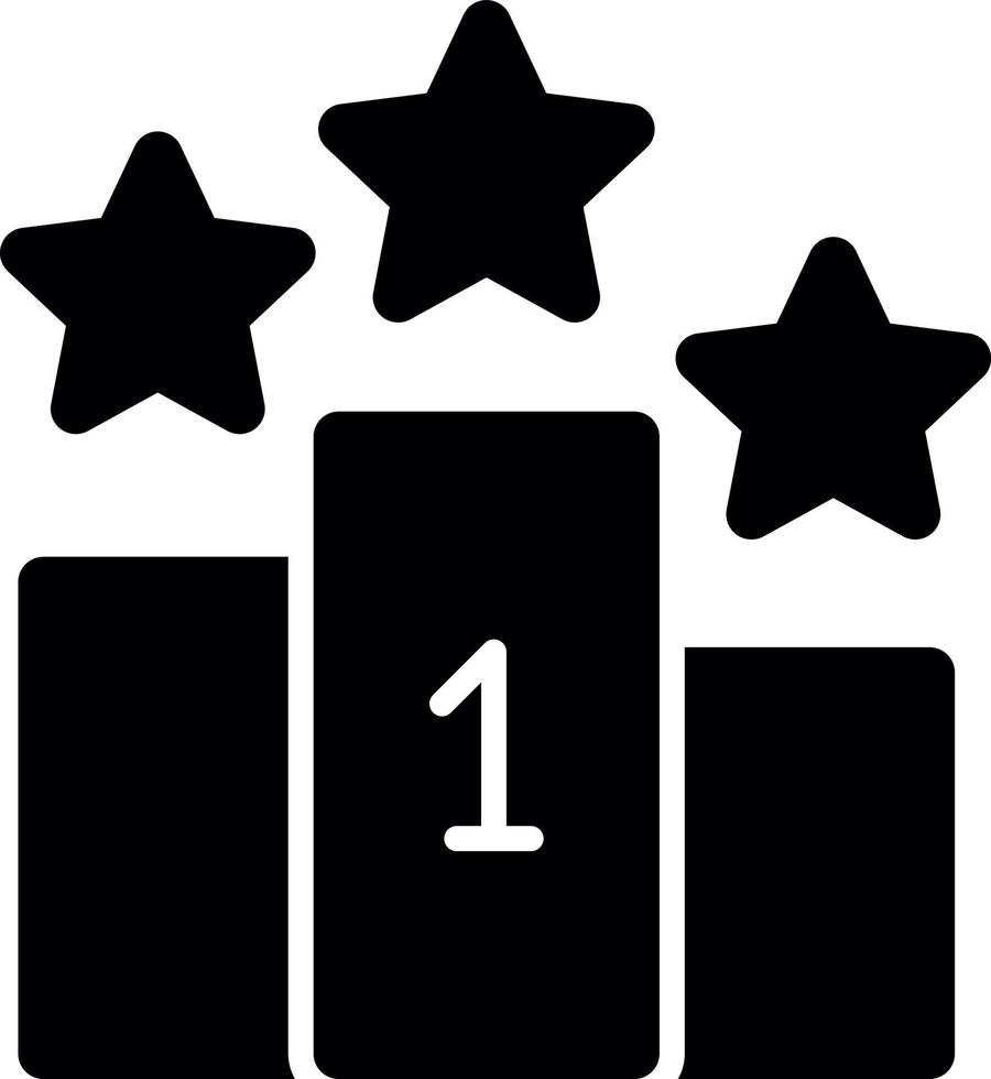 Rank Line Glyph Icon vector