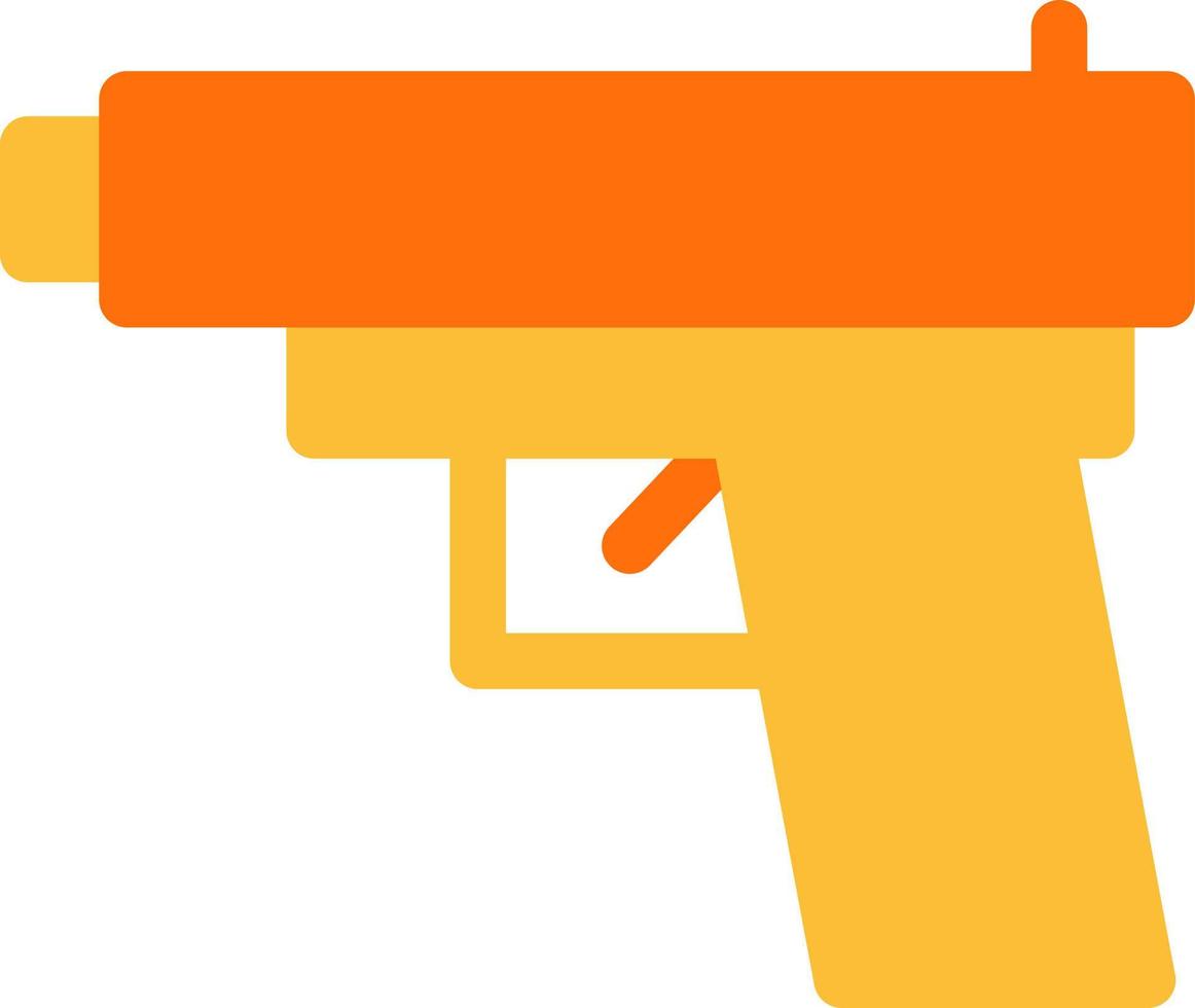 icono de glifo de línea de pistola de juego vector