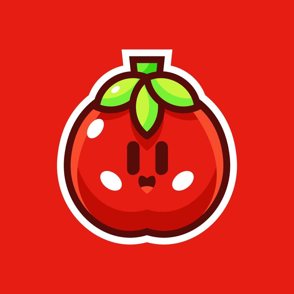 Ilustración de vector de dibujos animados de tomate